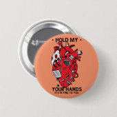 Mechanical Heart - Steampunk Design Button (Vorne & Hinten)