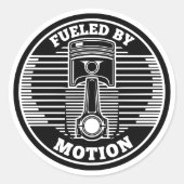 Mechanical Kinetic Piston Circular Mark Runder Aufkleber (Vorderseite)