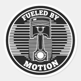 Mechanical Kinetic Piston Circular Mark Runder Aufkleber