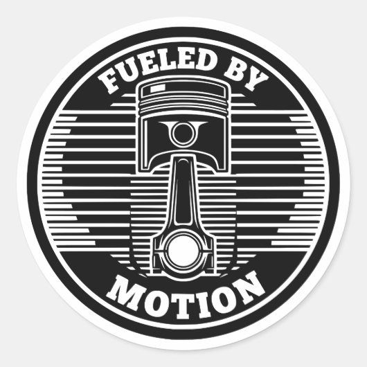 Mechanical Kinetic Piston Circular Mark Runder Aufkleber (Vorderseite)