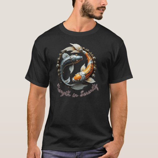 Mechanical Koi Yin-Yang T-Shirt (Vorderseite)