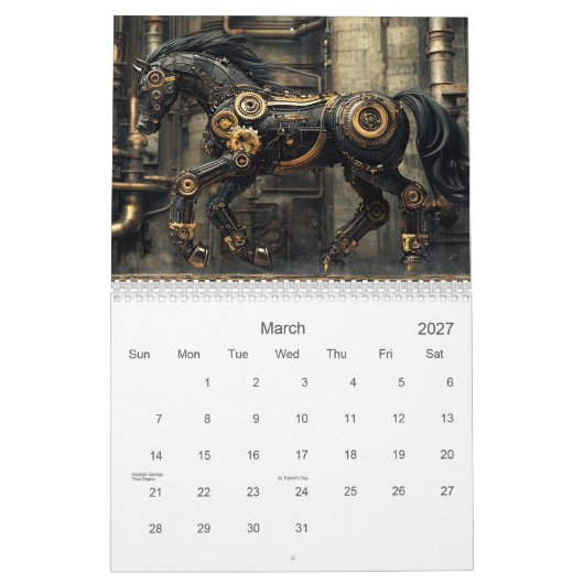 Mechanical Steampunk Stallions Kalender (Mär 2027)