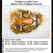 Mechanical Steampunk Tiger Face ER1L Decoupage Seidenpapier