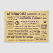 Mechanical Works Factory Typography FA6 Decoupage Seidenpapier (Vorderseite)