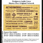 Mechanical Works Factory Typography FA6 Decoupage Seidenpapier