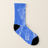 Mechanichal Zeichnend Blueprint Engineer Socken (Links - Innen)