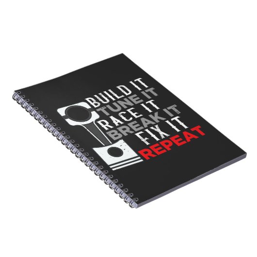 Mechanics Car Tuner Workshop Enthusiast Car Tuning Notizblock (Rechte Seite)