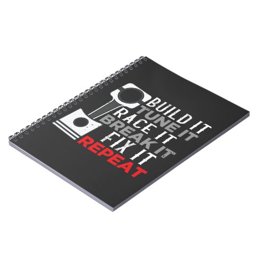 Mechanics Car Tuner Workshop Enthusiast Car Tuning Notizblock (Linke Seite)