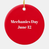 Mechanics Day Viktorianisch Style Weihnachtsschmuc Keramik Ornament (Hinten)
