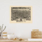 Mechanicsburg, PA - Panoramakarte - 1903 Poster (Küche)