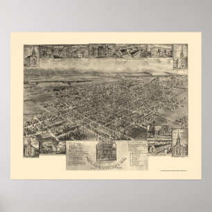 Mechanicsburg, panoramische Karte PAs - 1903 Poster