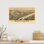 Mechanicville, NY Panoramic Map - 1885 Poster (Küche)
