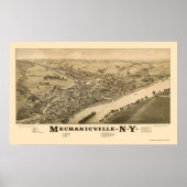 Mechanicville, NY Panoramic Map - 1885 Poster (Vorne)