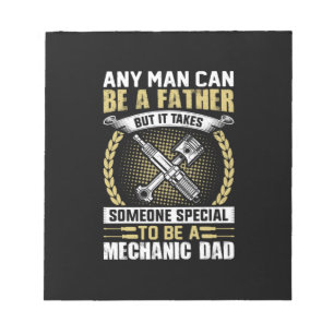 Mechanik als mechanischer Vater Notizblock