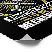 Mechanik als mechanischer Vater Poster (Ecke)