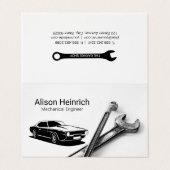 Mechanik | Auto Classic | Garage Shop Visitenkarten (Außenseite Aufgefaltet)