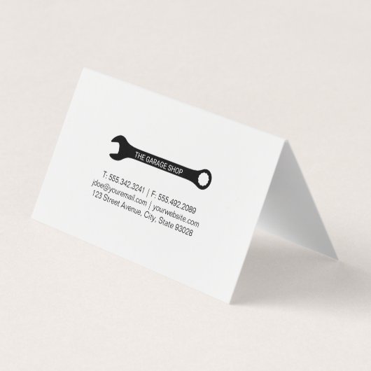 Mechanik | Auto Classic | Garage Shop Visitenkarten (Rückseite)