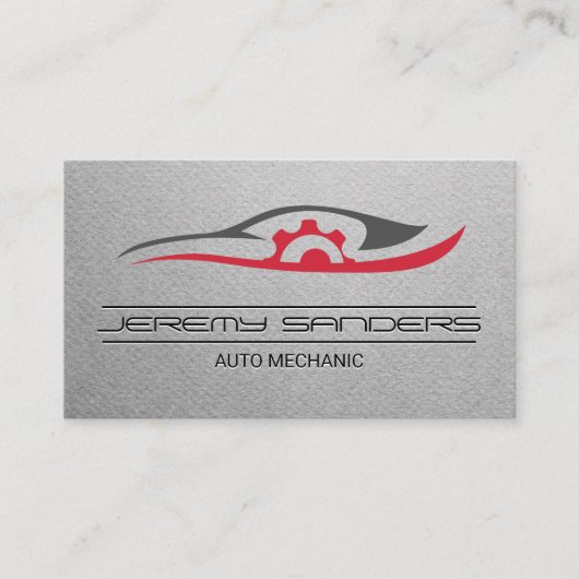 Mechanik | Auto-Reparatur-Logo Visitenkarte (Vorderseite)
