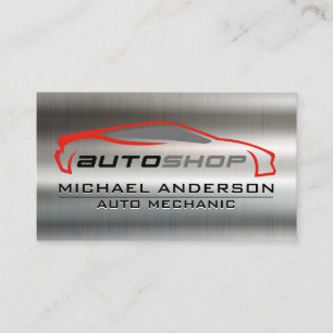 Mechanik   Auto Reparaturwagen   Wrenches   Metall Visitenkarte