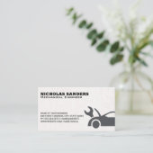 Mechanik | Autoservice Visitenkarte (Stehend Vorderseite)