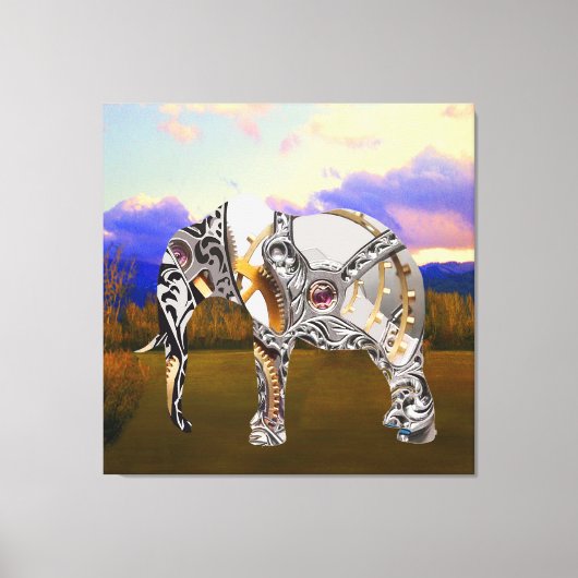 Mechanik-Elephant Leinwanddruck (Vorderseite)