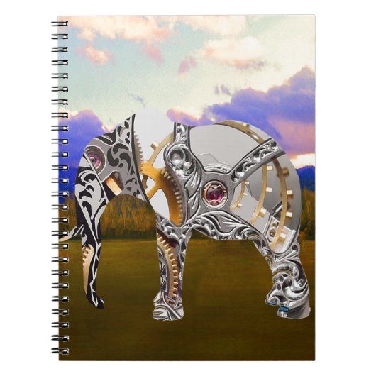 Mechanik-Elephant Notizblock (Vorderseite)