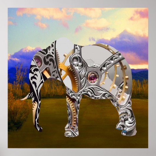 Mechanik-Elephant Poster (Vorne)