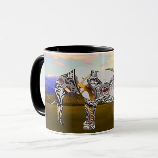 Mechanik-Elephant Tasse (Vorderseite Links)