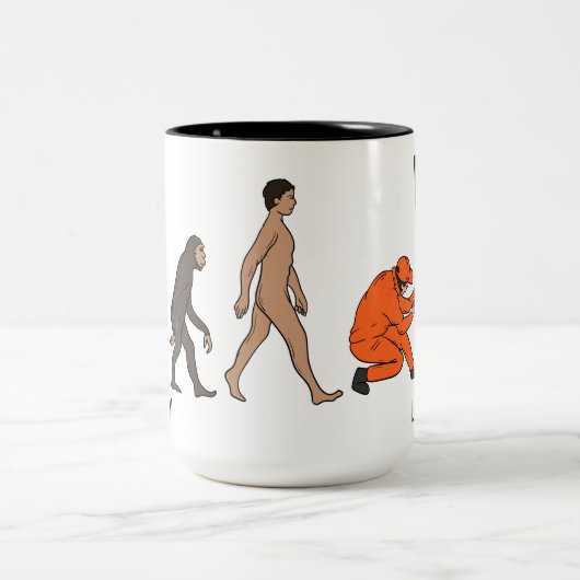 Mechanik für die Evolution des personalisierten Fl Zweifarbige Tasse (Mittel)