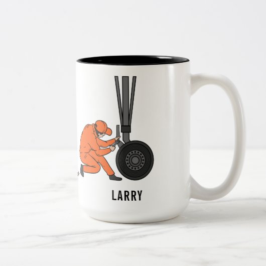Mechanik für die Evolution des personalisierten Fl Zweifarbige Tasse (Rechts)