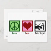 Mechanik für die Reparatur von Auto Postkarte (Vorne/Hinten)