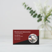 Mechanik für die Reparatur von Kraftfahrzeugen Visitenkarte (Stehend Vorderseite)