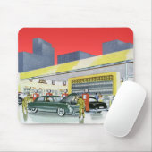 Mechanik für Vintages Auto Komplettwagen Garage Mousepad (Mit Mouse)