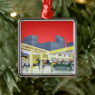 Mechanik für Vintages Auto Komplettwagen Garage Ornament Aus Metall