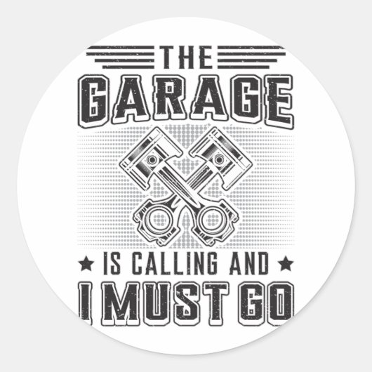 Mechanik Garage Reparatur Schönes Geschenk Runder Aufkleber (Vorderseite)