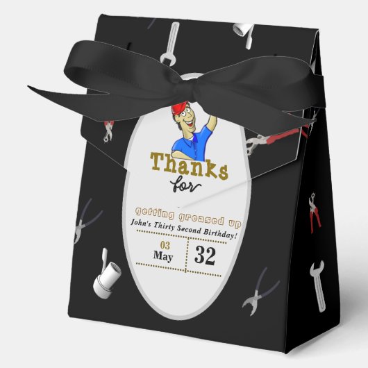 Mechanik-Geburtstag Geschenkschachtel (Vorderseite)