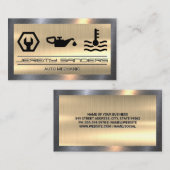 Mechanik | Gold - Metallgrenze | Tools Services Visitenkarte (Vorne/Hinten)