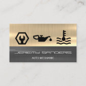 Mechanik | Gold Silver Metal | Tools Services Visitenkarte (Vorderseite)