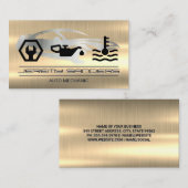 Mechanik | Goldmetall | Auto Icons Visitenkarte (Vorne/Hinten)
