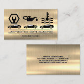 Mechanik | Goldmetall | AUTO Visitenkarte (Vorne/Hinten)