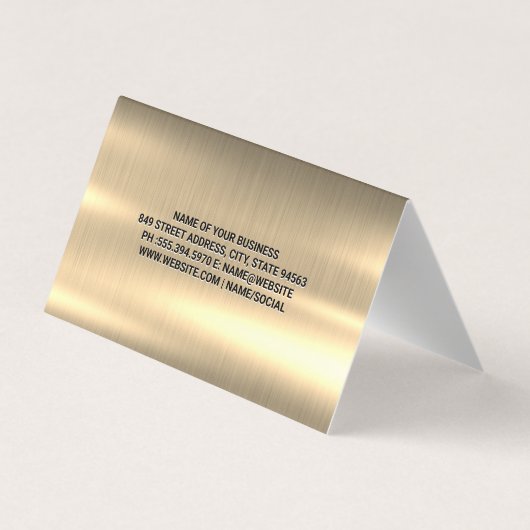 Mechanik | Goldmetall | Tools Services Visitenkarten (Rückseite)