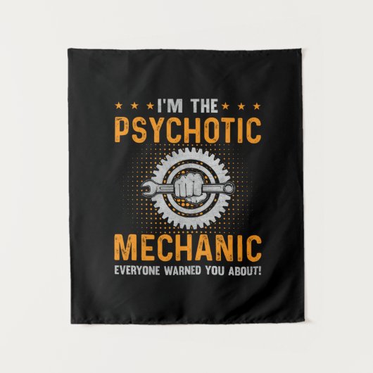 Mechanik | Ich bin der Psychotiker Wandteppich (Vorderseite)