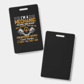 Mechanik | Ich bin ein Mechaniker Ausweis (Vorder- & Rückseite)