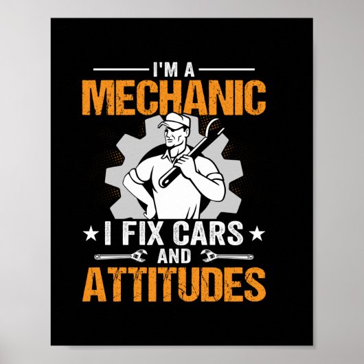 Mechanik | Ich bin ein Mechaniker-I-Fix Poster (Vorne)