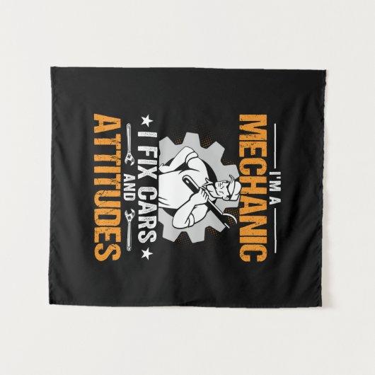 Mechanik | Ich bin ein Mechaniker-I-Fix Wandteppich (Vorderseite (Horizontal))