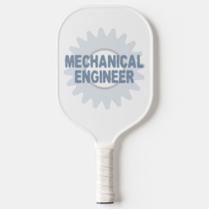 Mechanik-Ingenieur Zahnrad Blau Graues Notizbuch Pickleball Schläger