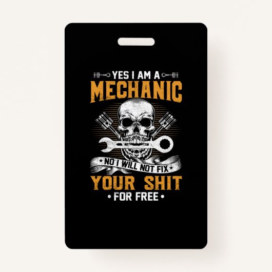 Mechanik Ja, ich bin ein Mechaniker Ausweis (Vorderseite)