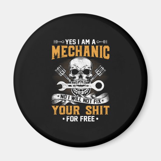 Mechanik Ja, ich bin ein Mechaniker Magnet (Vorne)