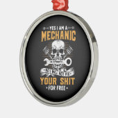 Mechanik Ja, ich bin ein Mechaniker Ornament Aus Metall (Links)