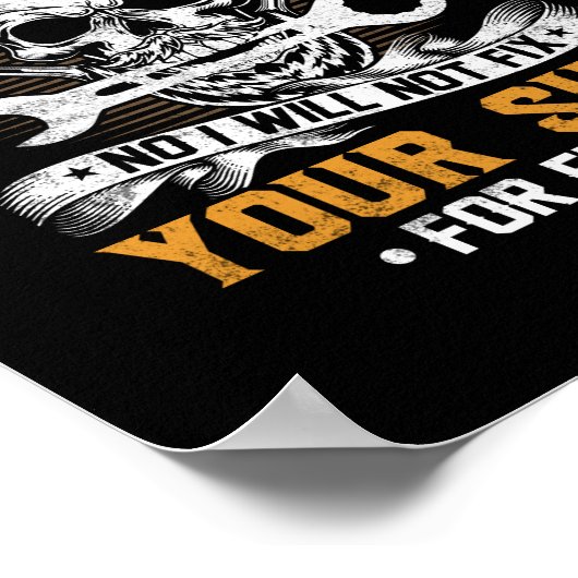 Mechanik Ja, ich bin ein Mechaniker Poster (Ecke)